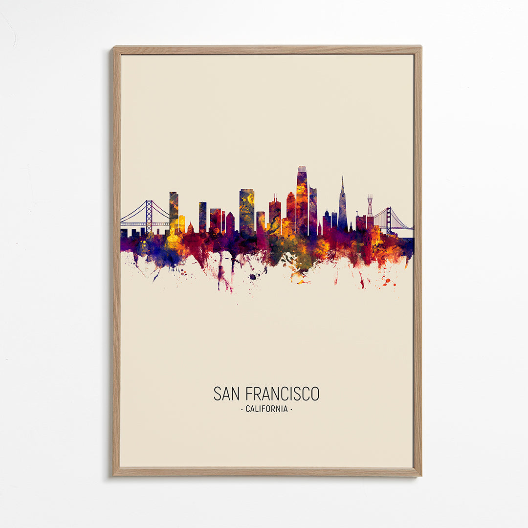 San Francisco Skyline en beige