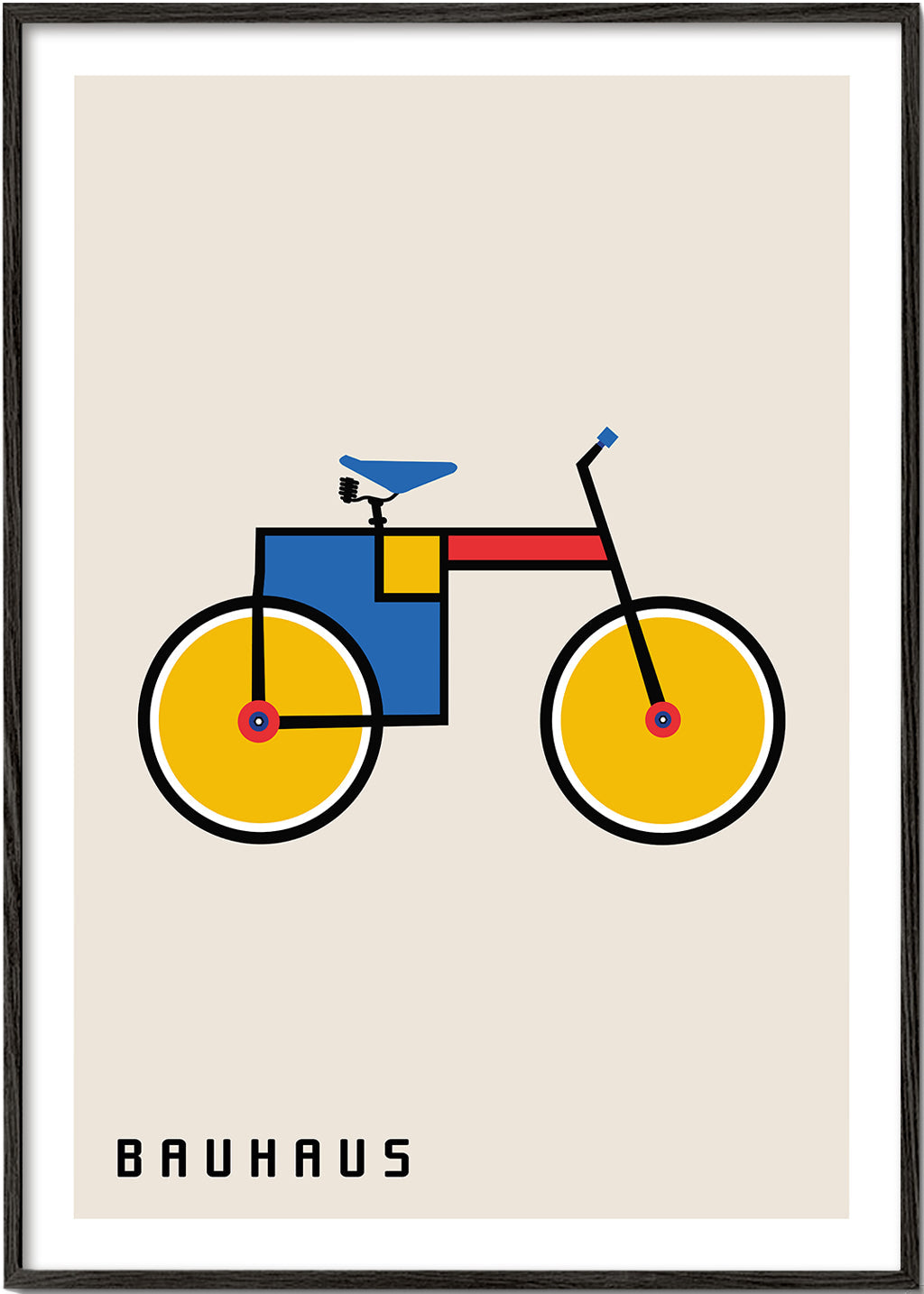 Geometrisches Poster Bauhaus Fahrrad