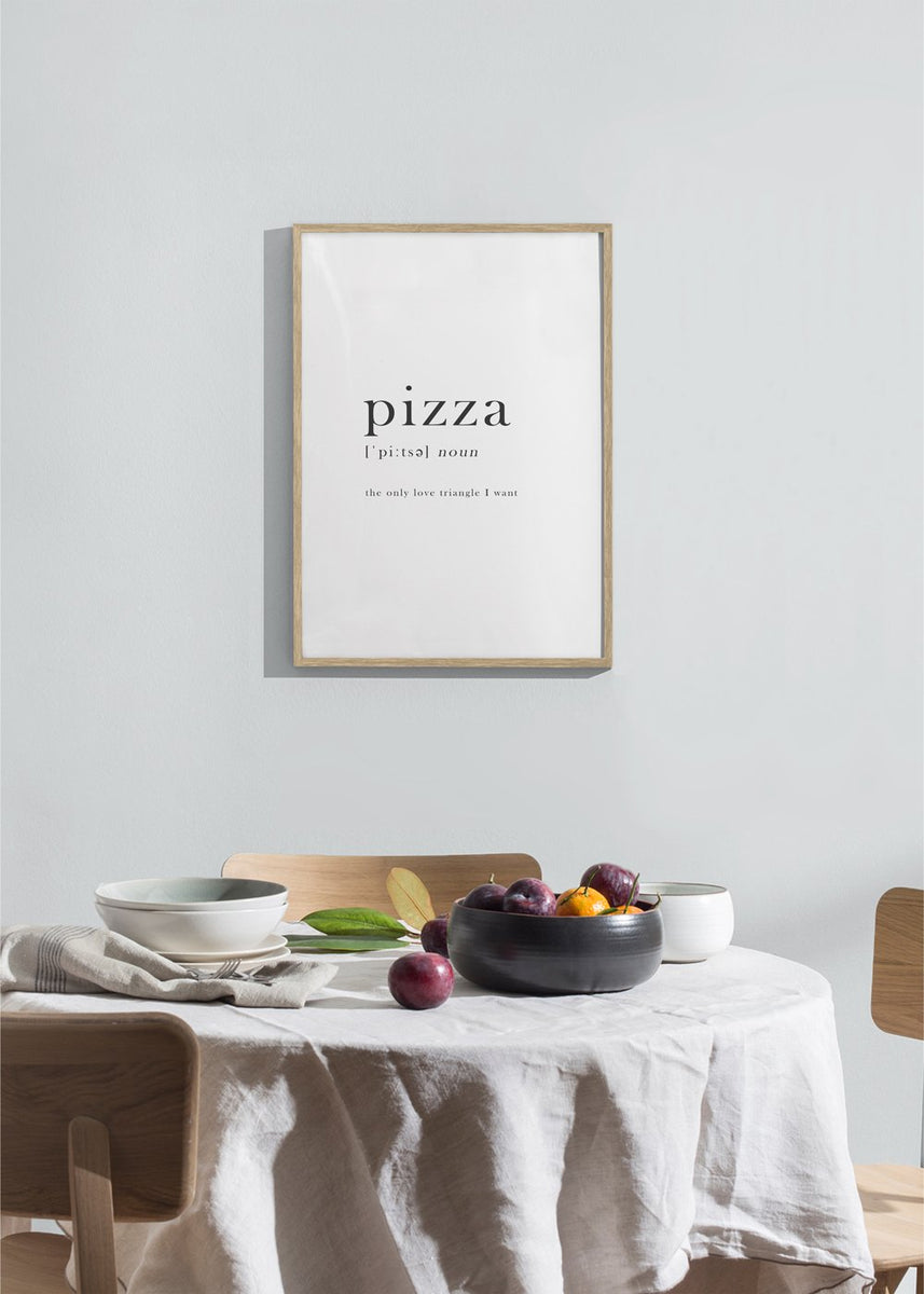 Küchenbild Pizza quote | Moderne Poster und Artesta Kunstdrucke – Wandbilder