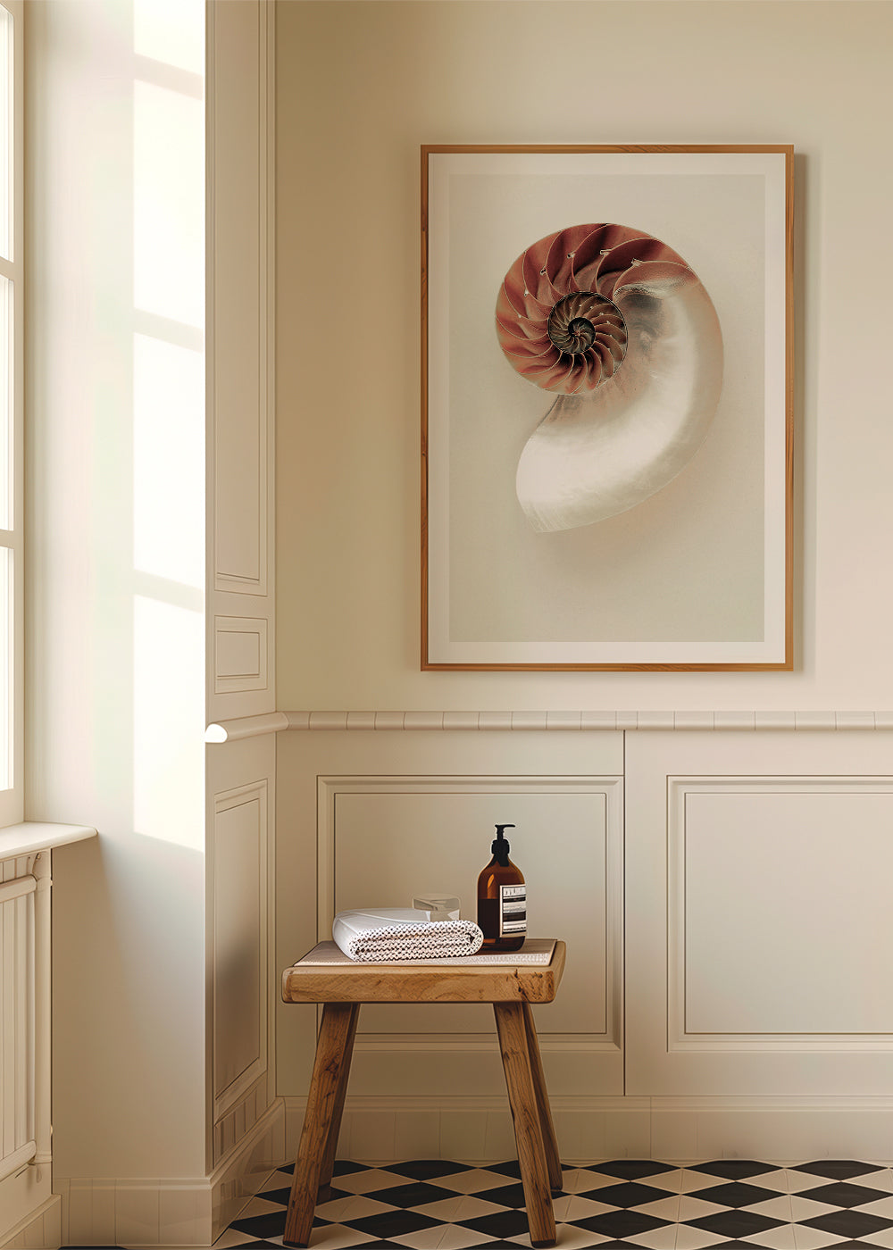 Fotografie einer Nautilus-Spirale
