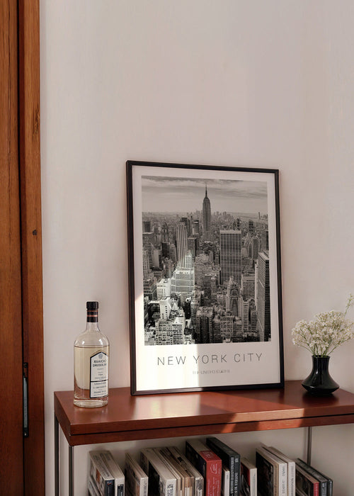 Stadtbild: New York Skyline in Schwarzweiß