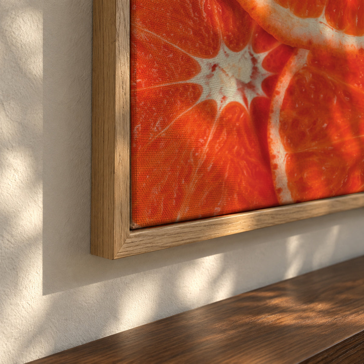 Orange lovers - Framed canvas detail