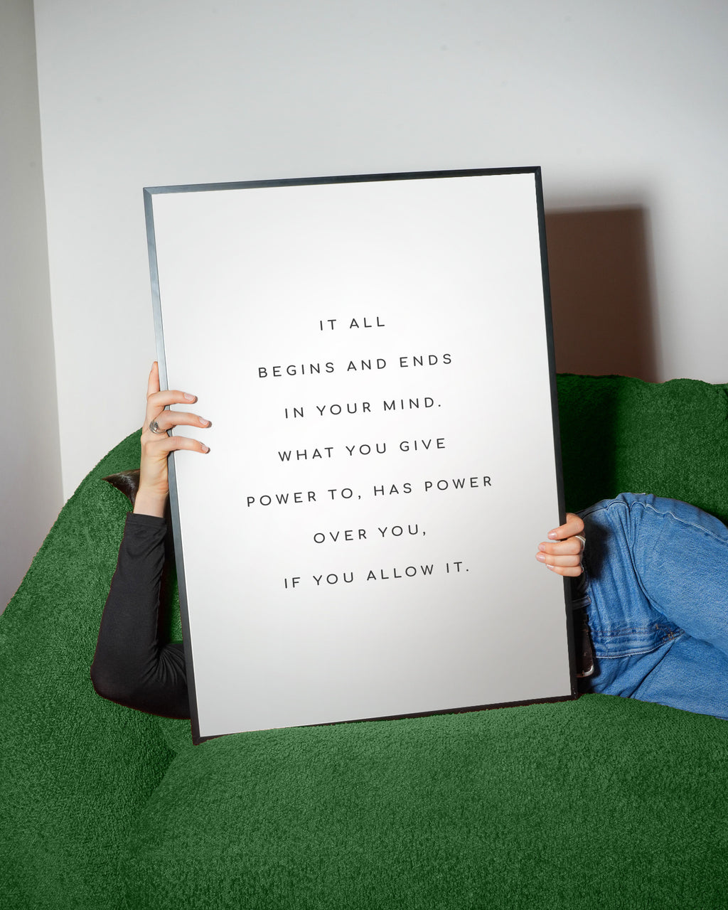 Your mind quote - Framed poster detail
