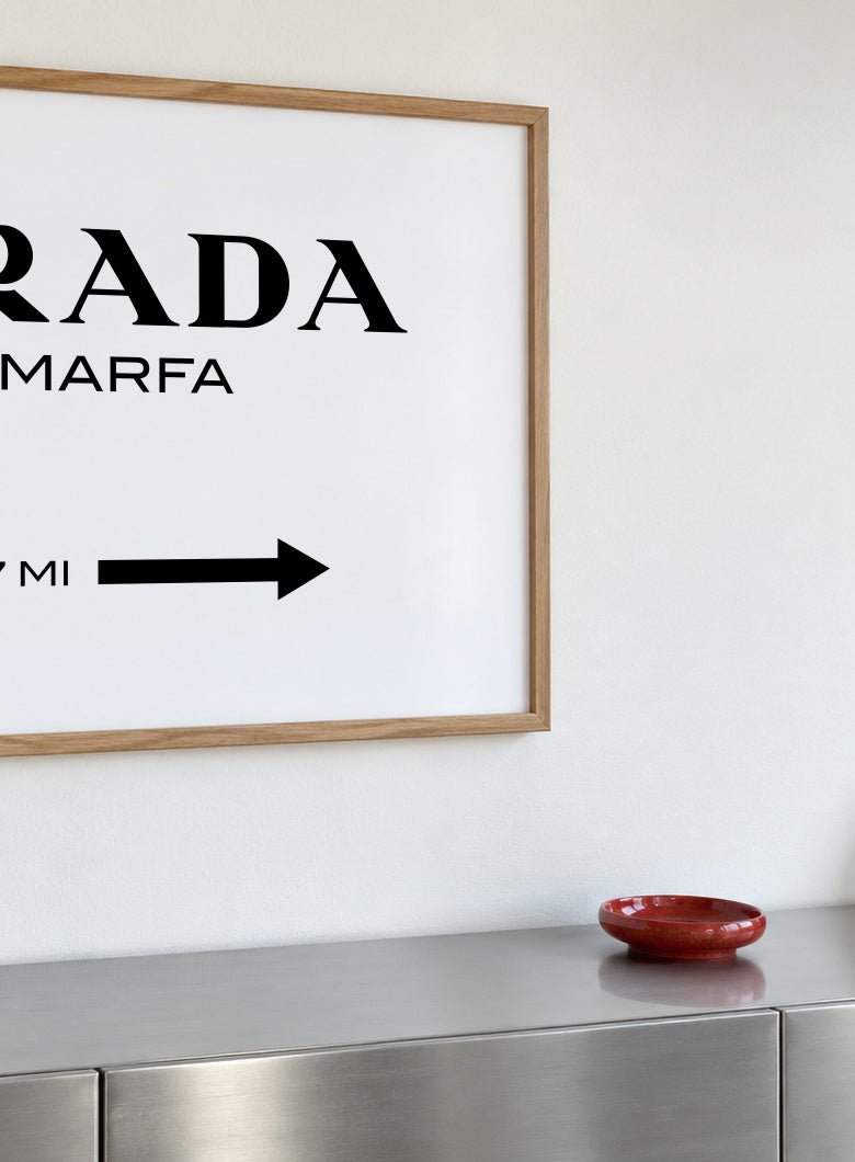 Prada Marfa - Framed poster detail