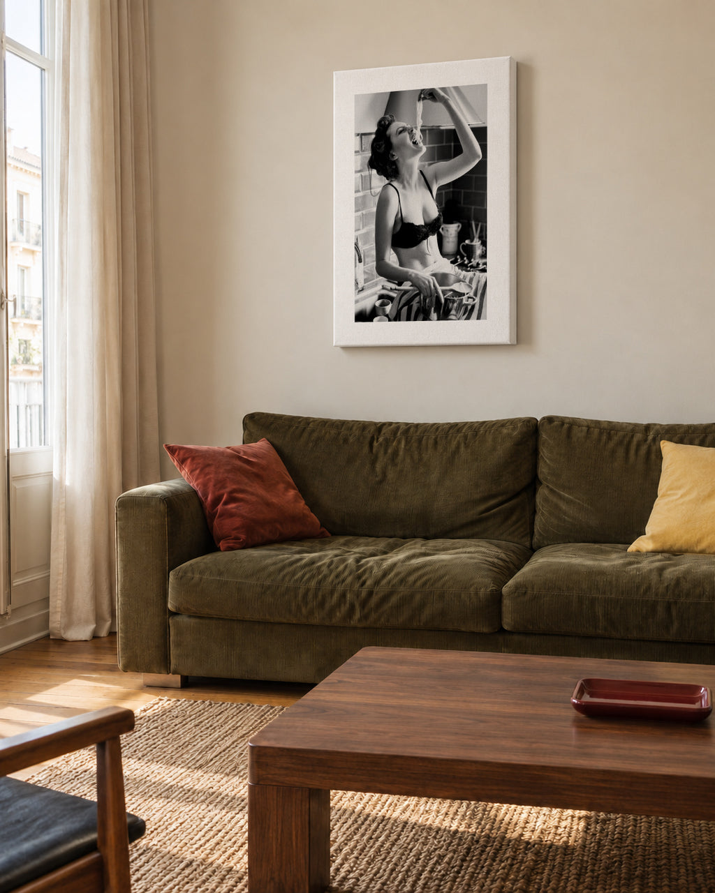 Pasta lover - Unframed canvas in an interior