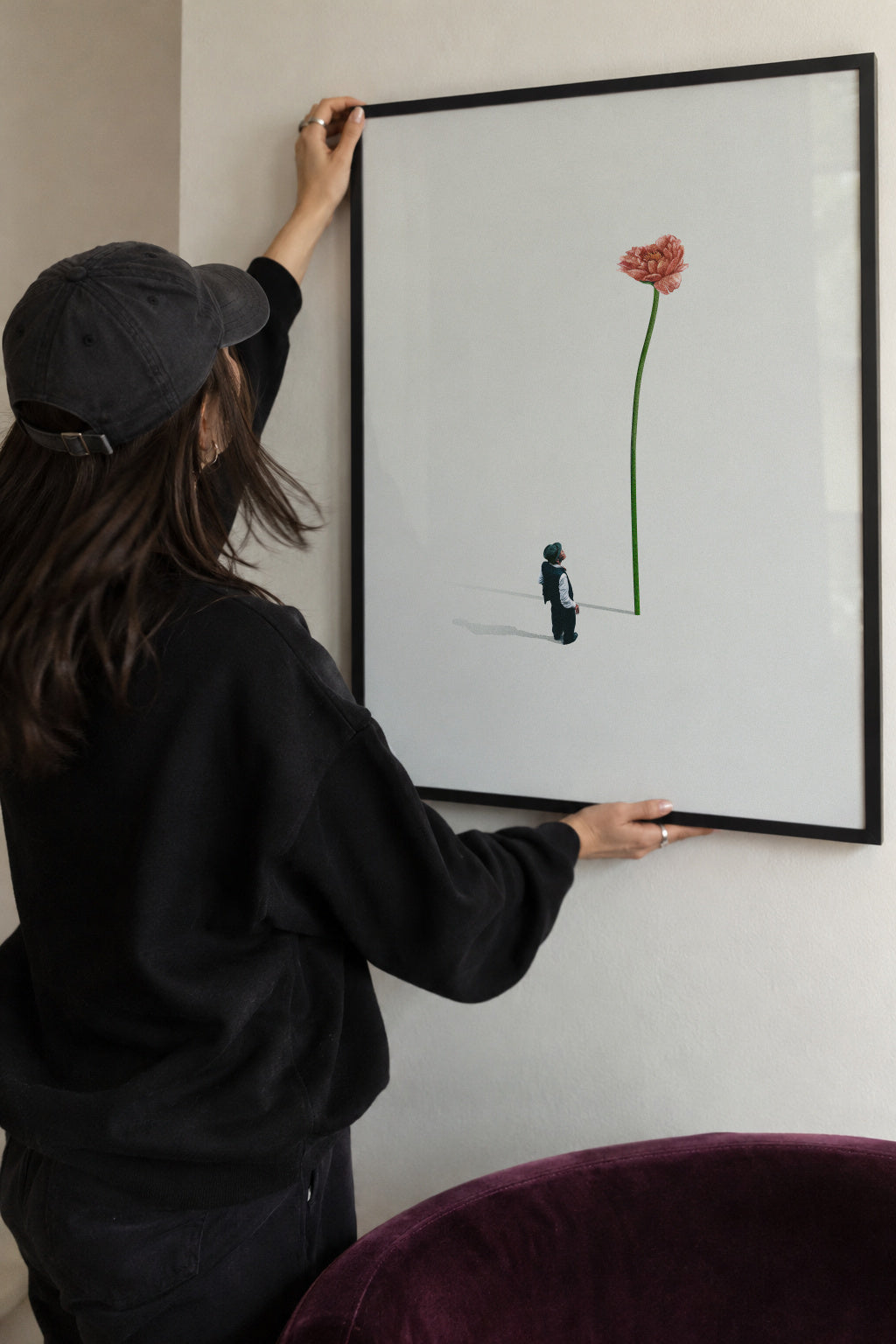 A quiet friend - Framed poster detail