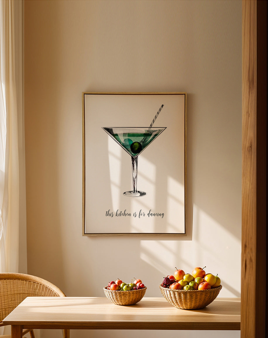 Dancing - Framed canvas in an interior