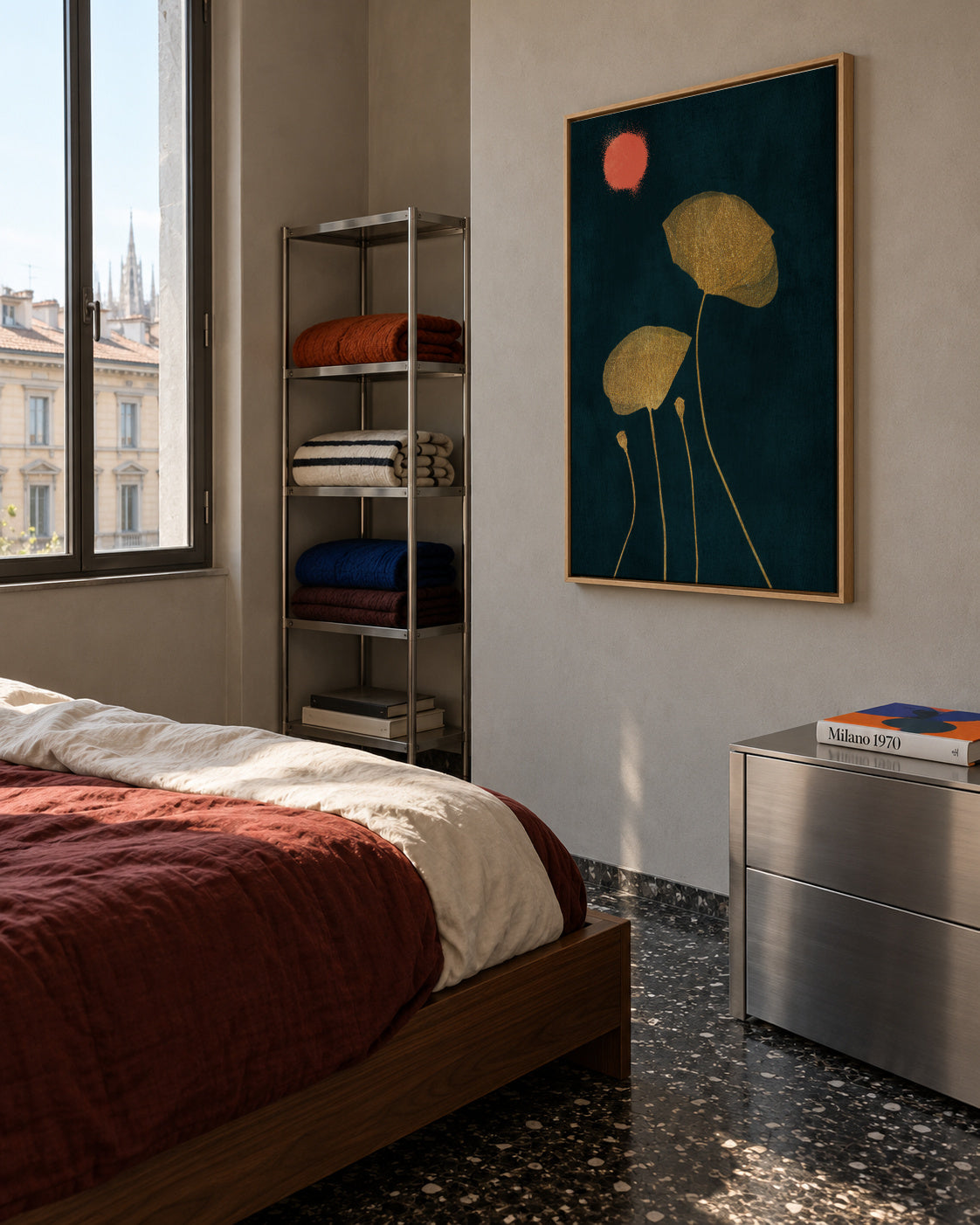 Midnight lovers - Framed canvas in an interior