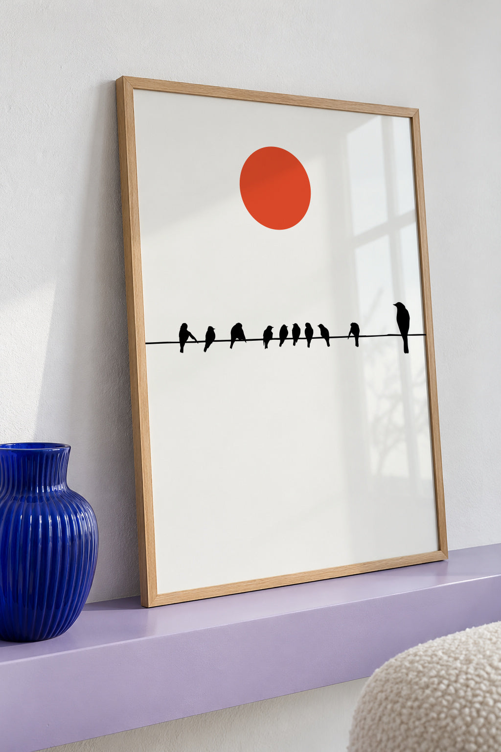 Sit and wait - Framed poster detail