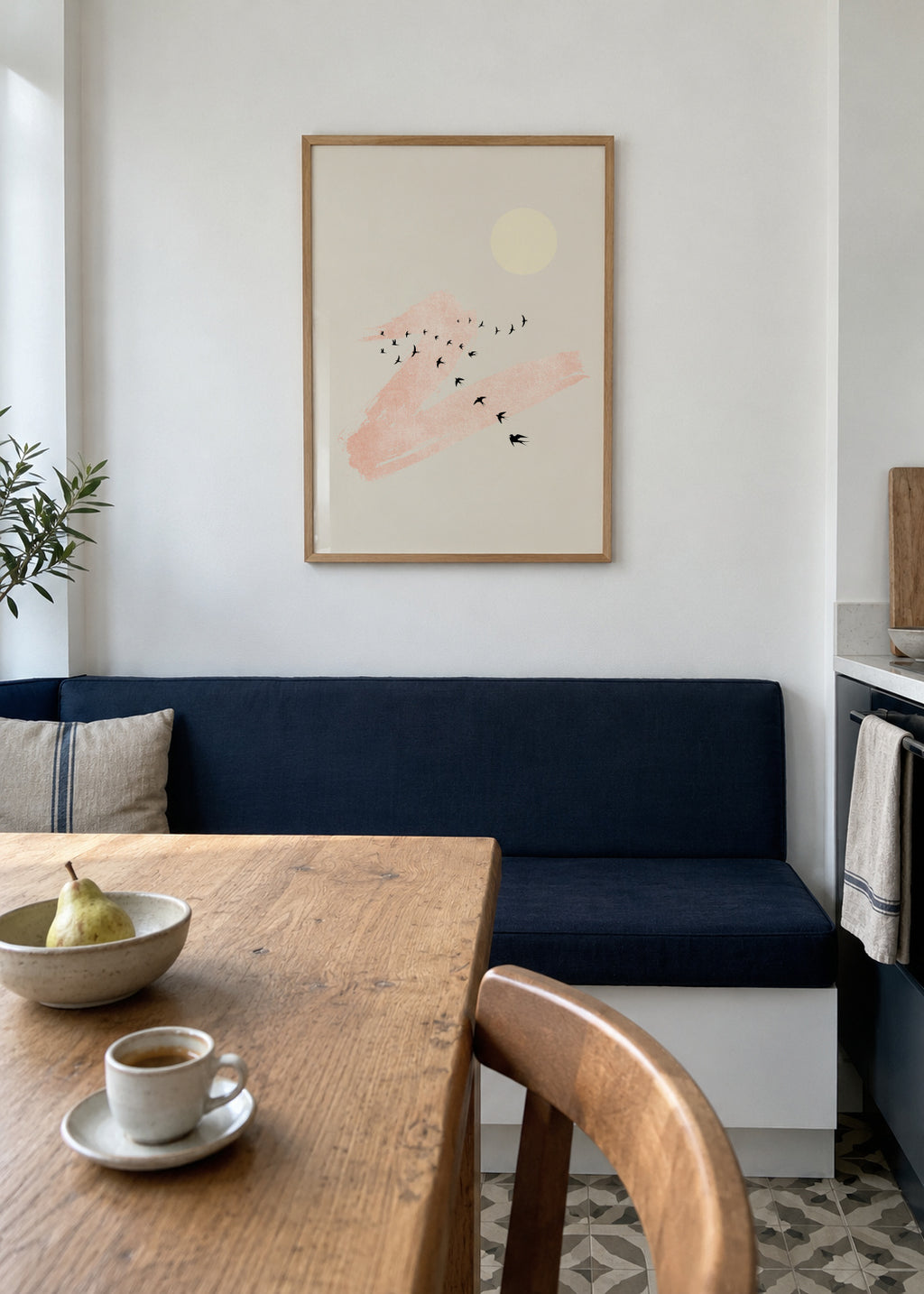 Sun and heaven - Framed poster in an interior