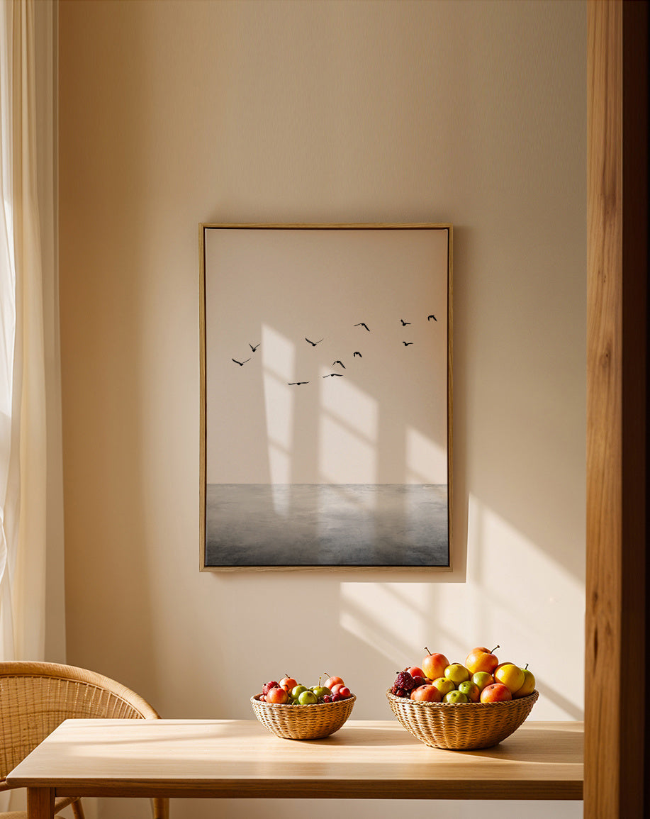 The ocean - Framed canvas in an interior