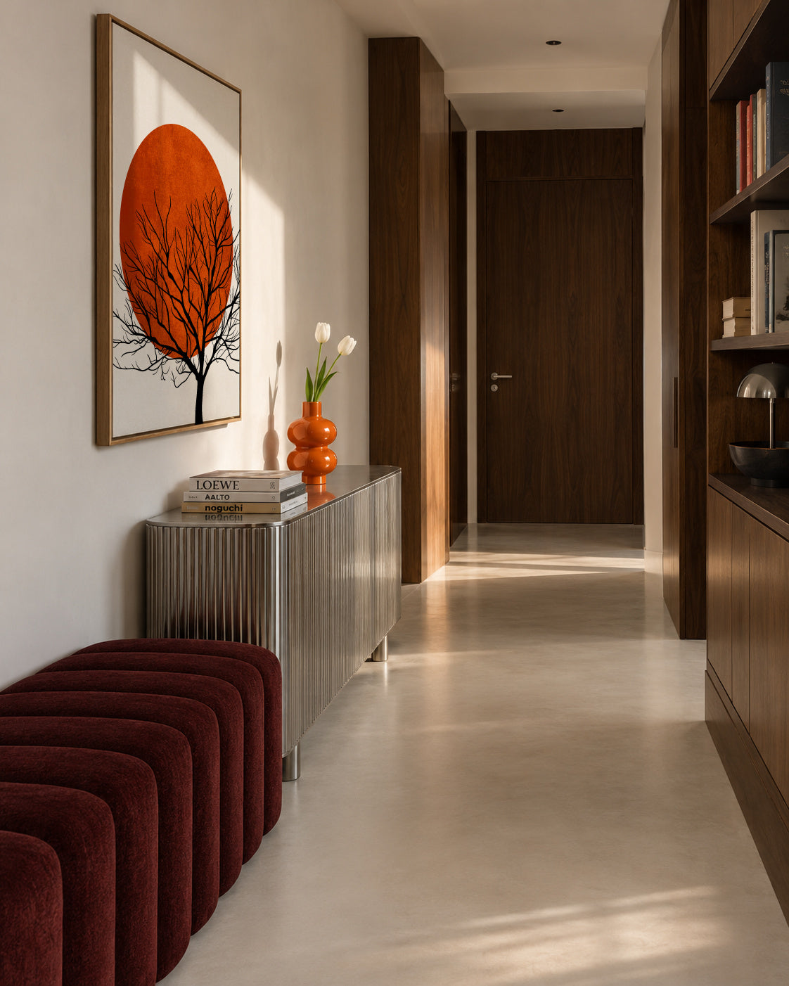 Warm sunset - Framed canvas in an interior