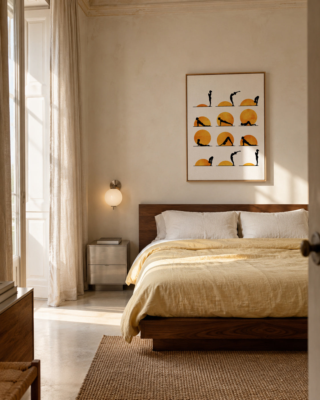 Yoga - Framed canvas in an interior
