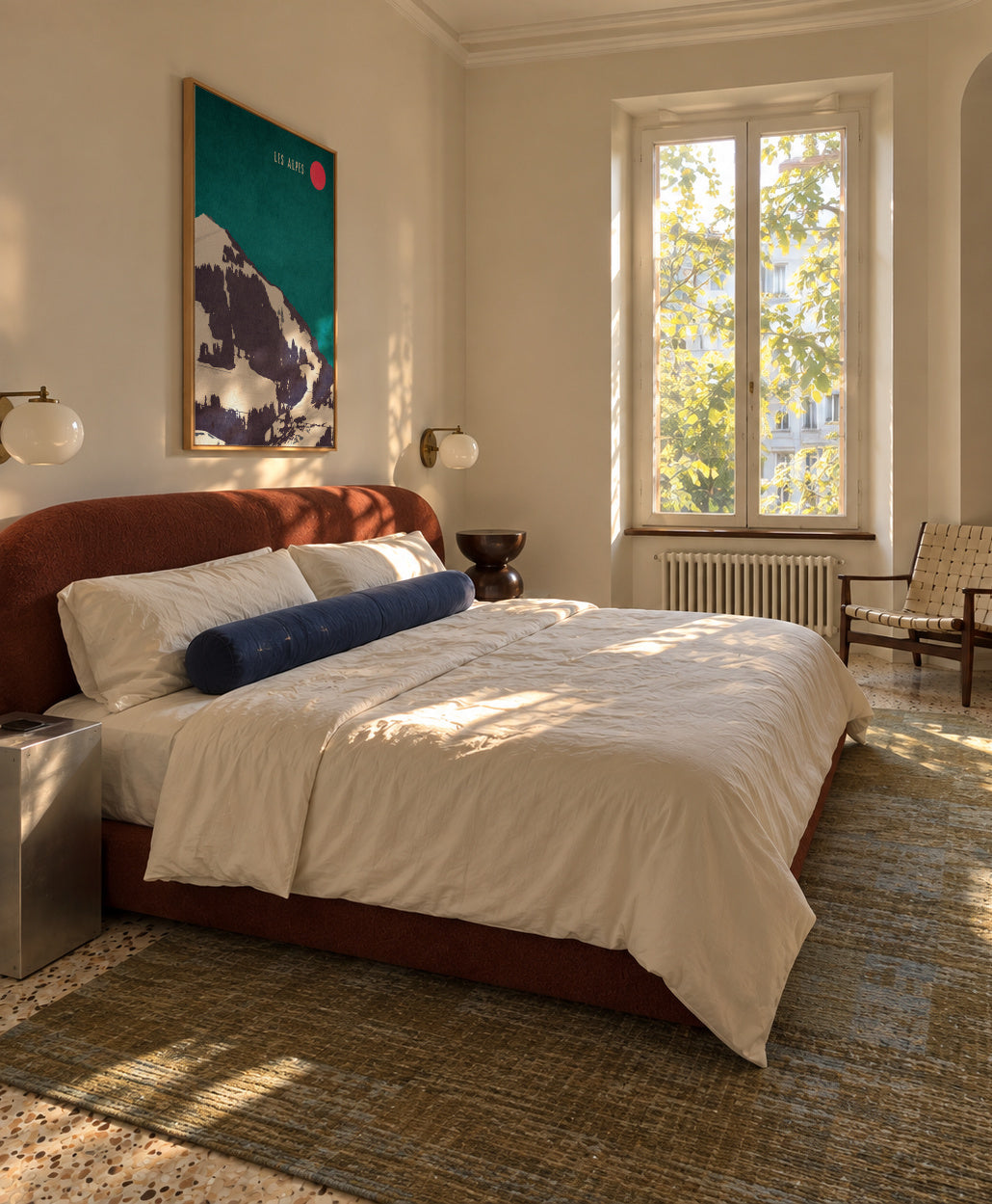 Les Alpes - Framed canvas in an interior
