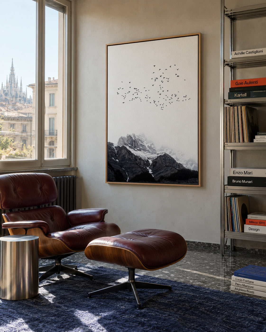 The mountain - Framed canvas in an interior