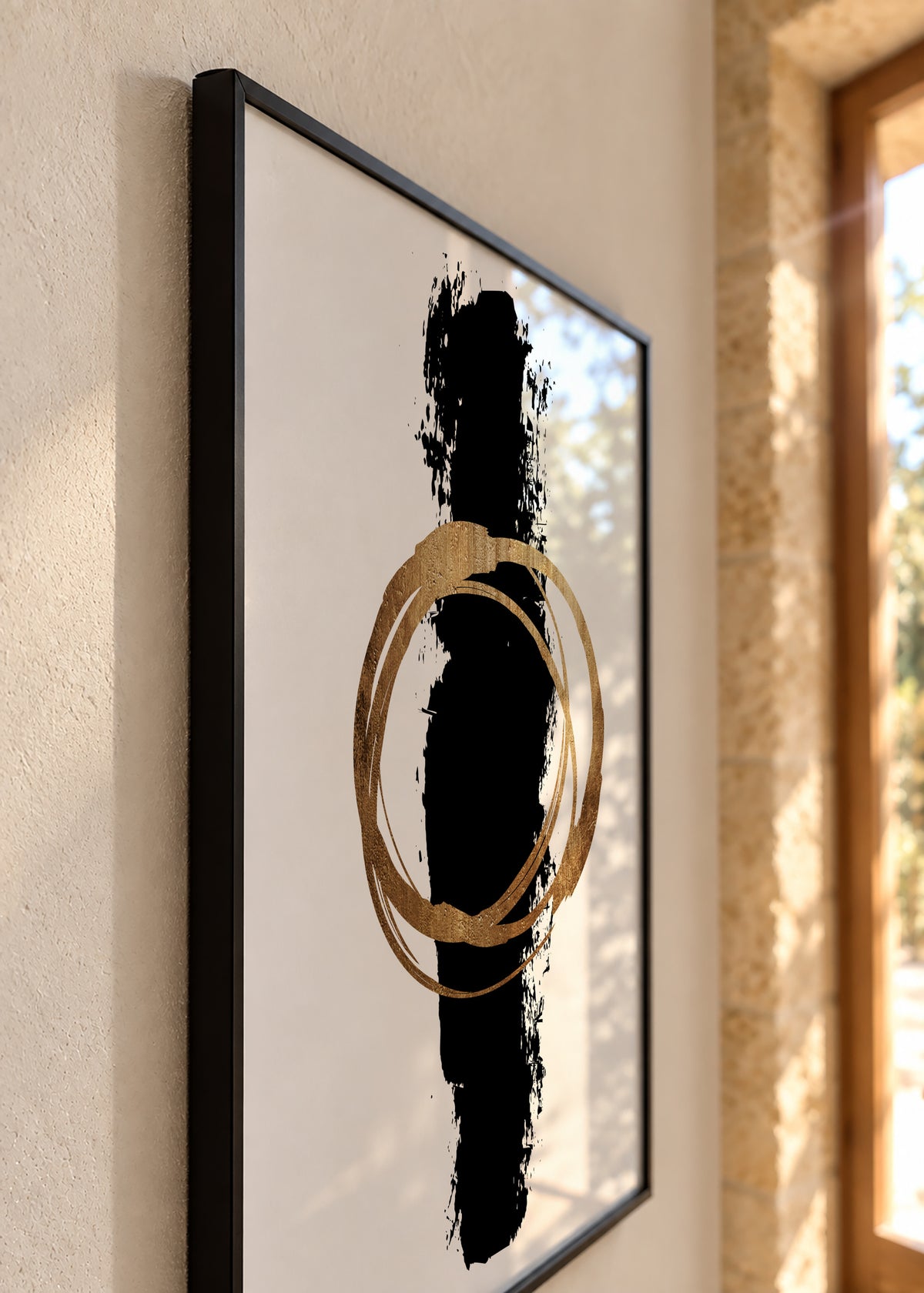 Circle and line - Framed poster detail