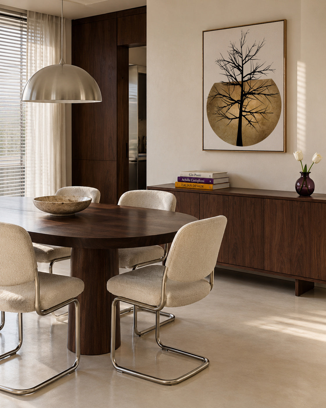 In the wild - gold - Framed canvas in an interior