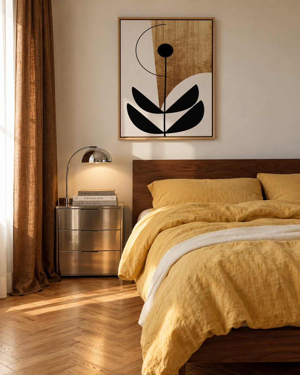 Nara Nero - Framed canvas in an interior