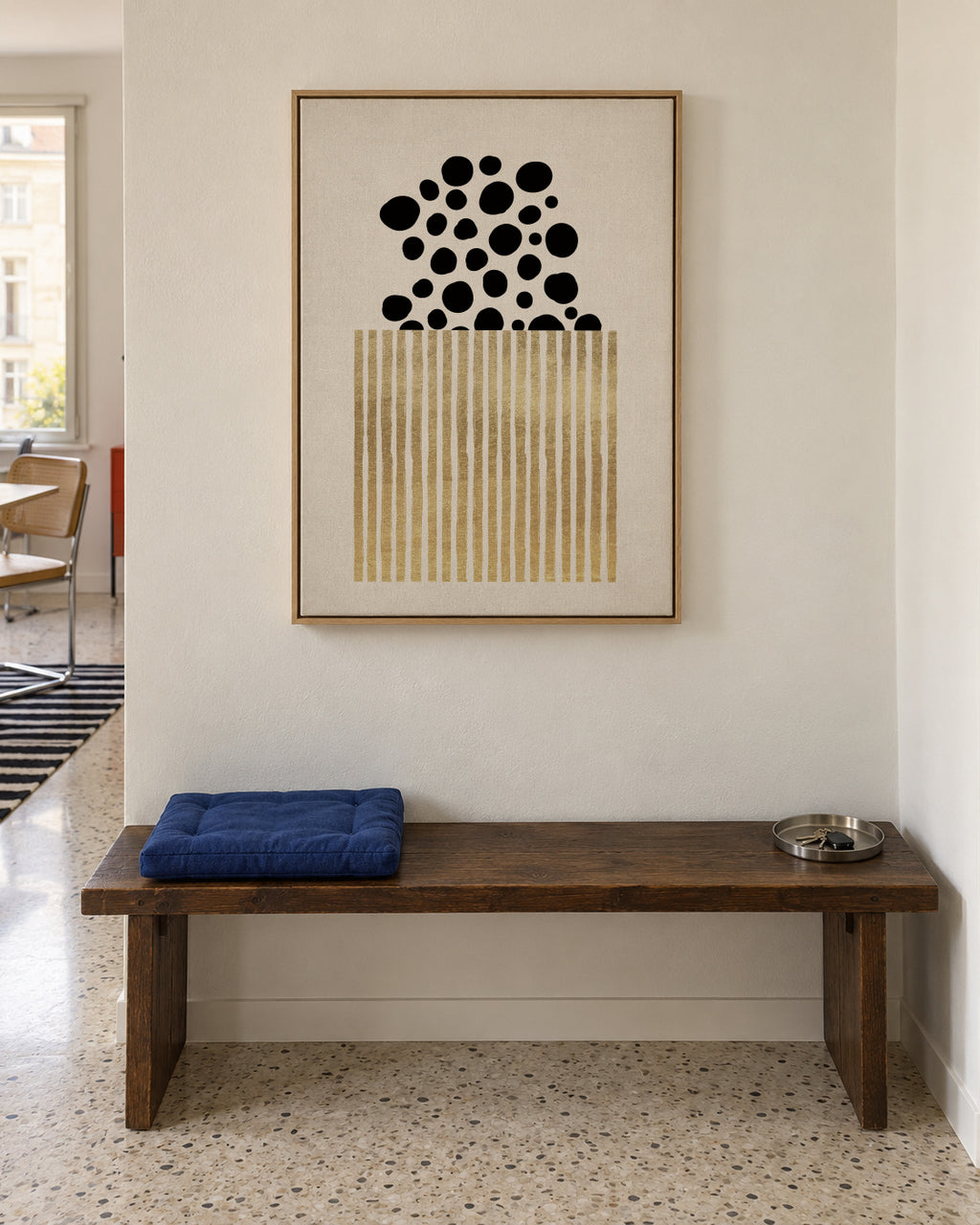 Popcorn - Framed canvas in an interior