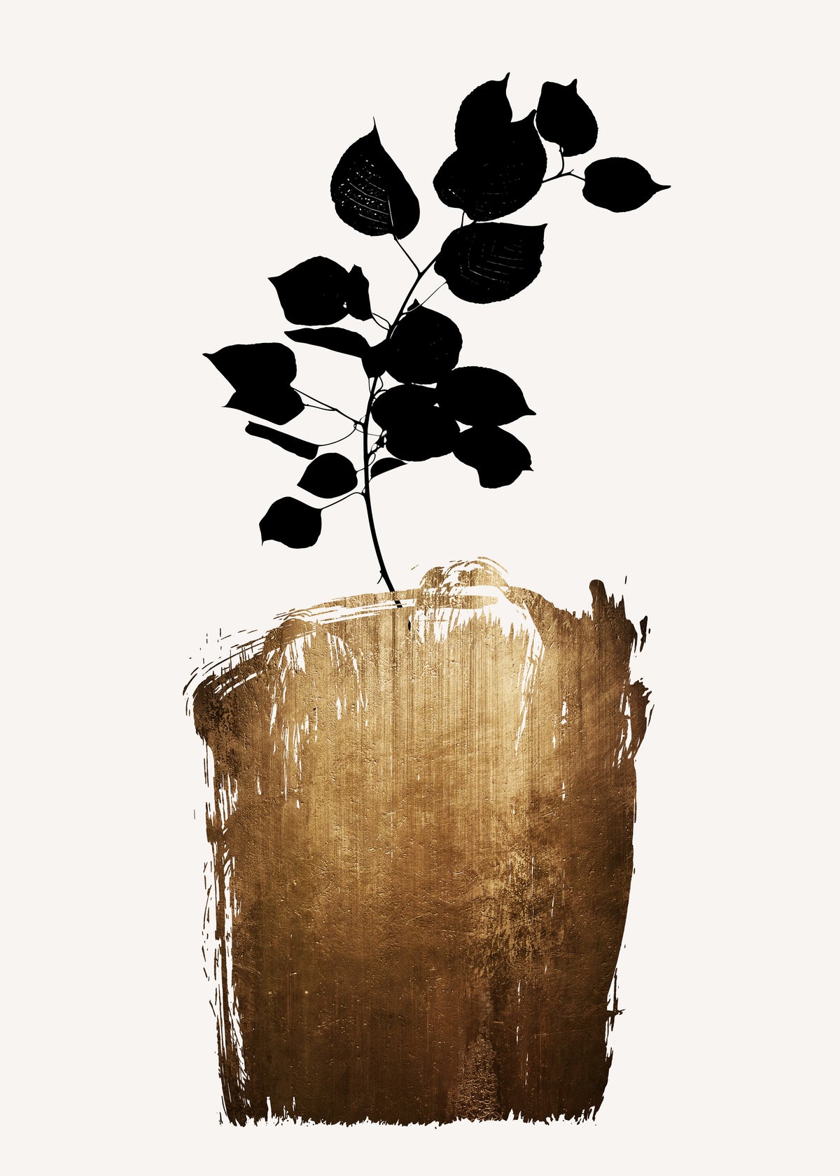 Scabiosa - gold - Unframed art print
