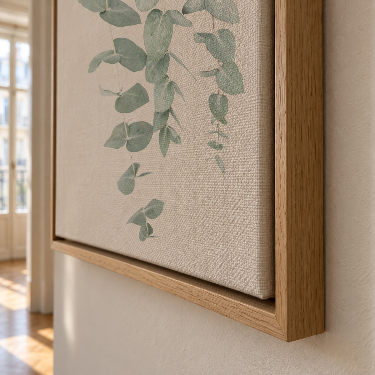Eucalyptus I - Framed canvas detail