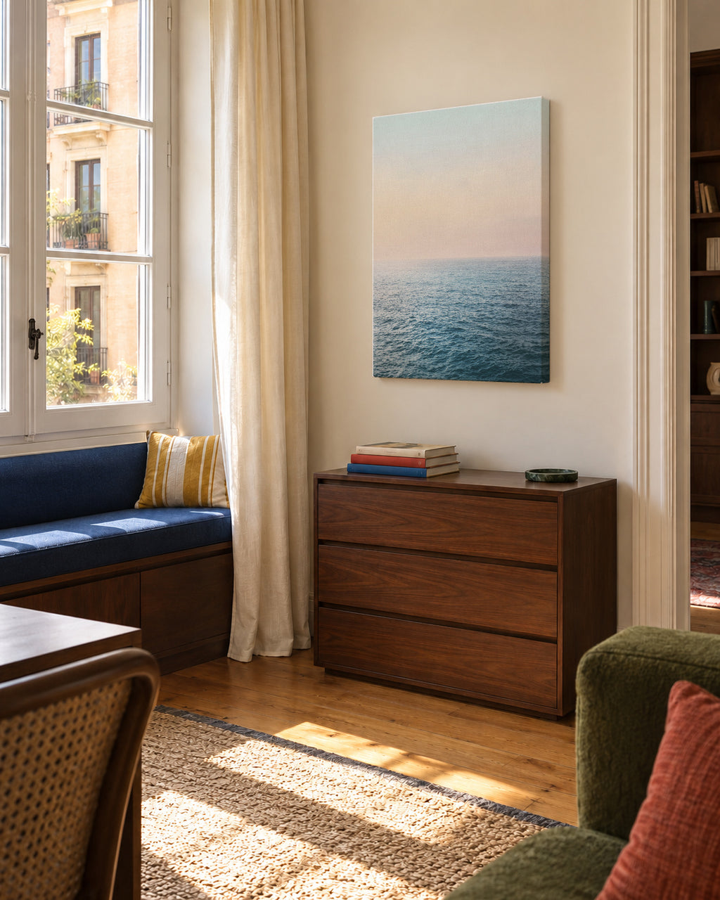 Peaceful - Unframed canvas in an interior