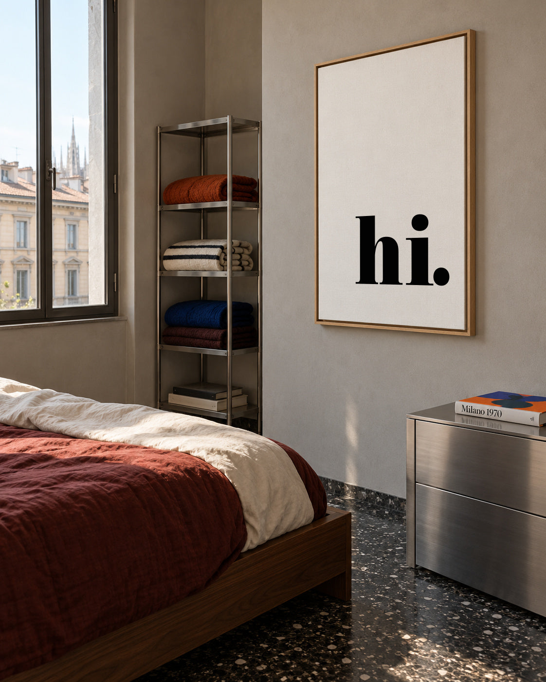 Hi - Framed canvas in an interior