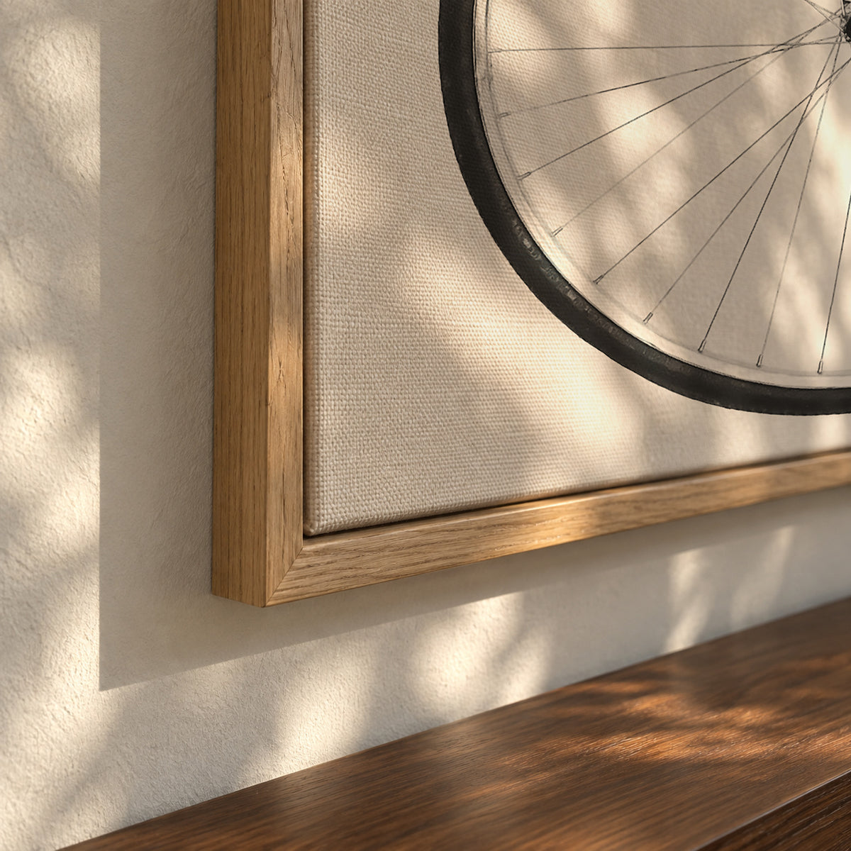 Minimal bicycle - Framed canvas detail