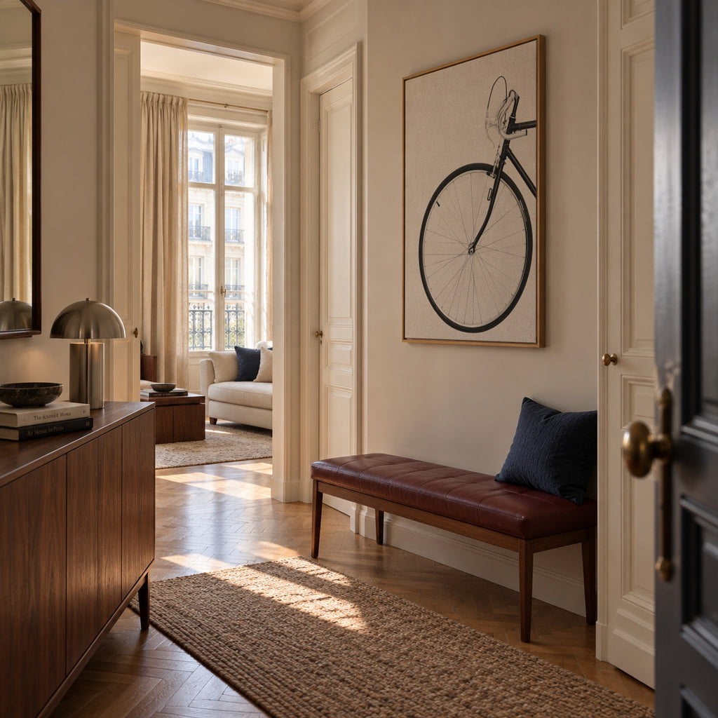 Minimal bicycle - Framed canvas in an interior