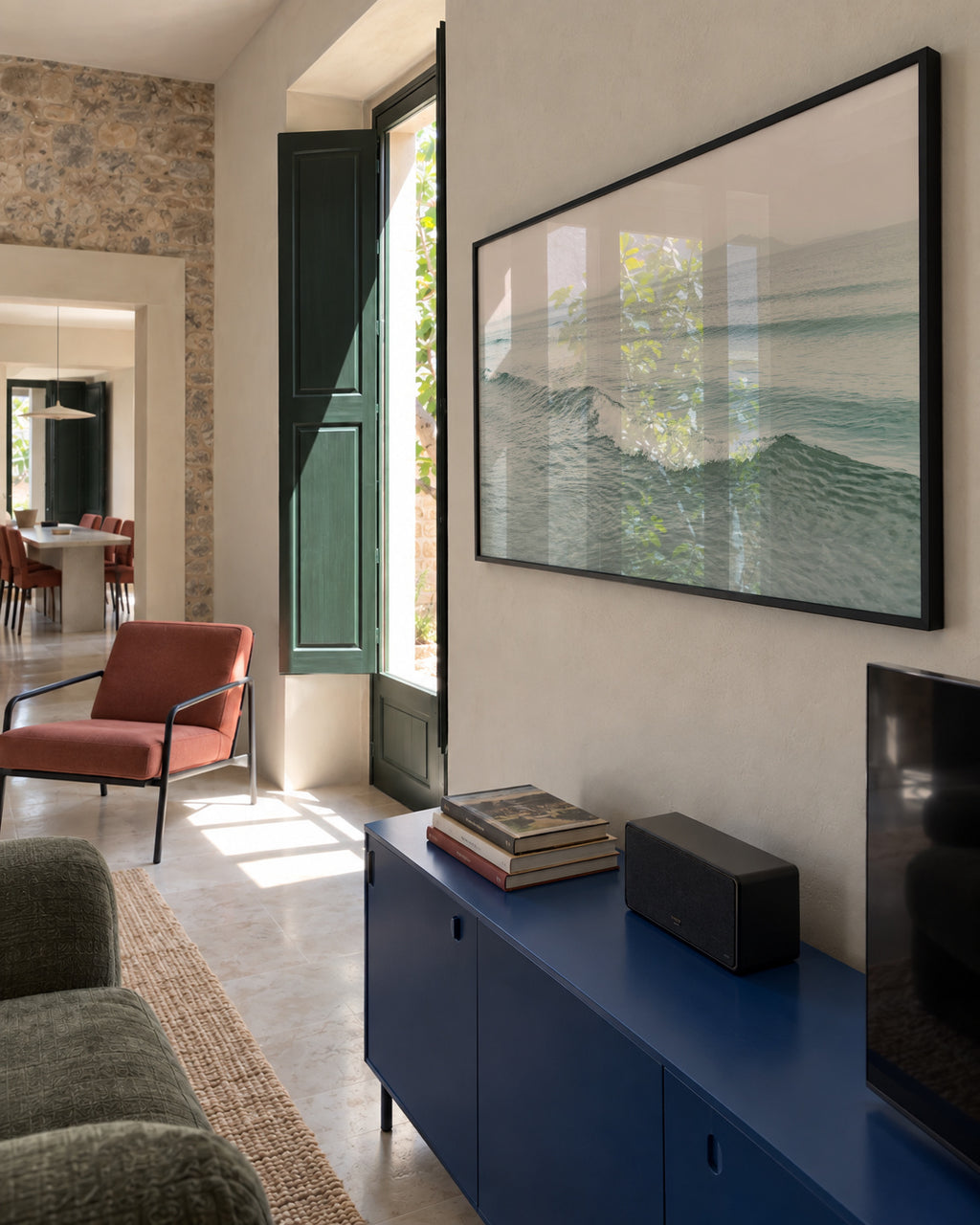 Wave - Framed poster in an interior