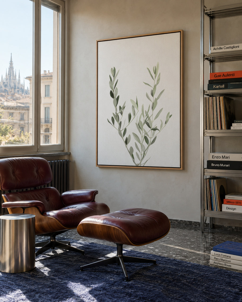 Olive Branch - Framed canvas in an interior