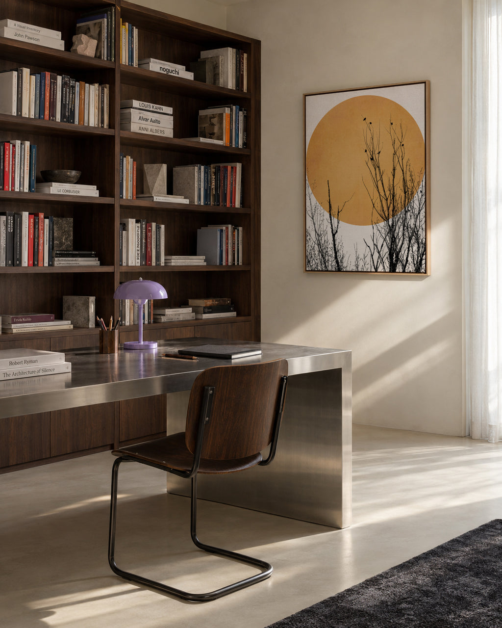 Sunset dreams - yellow - Framed canvas in an interior