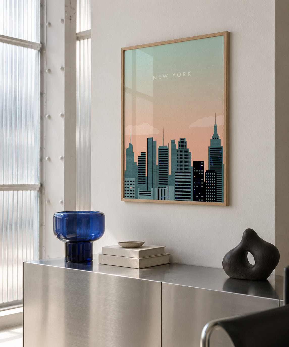 New York - Framed poster in an interior