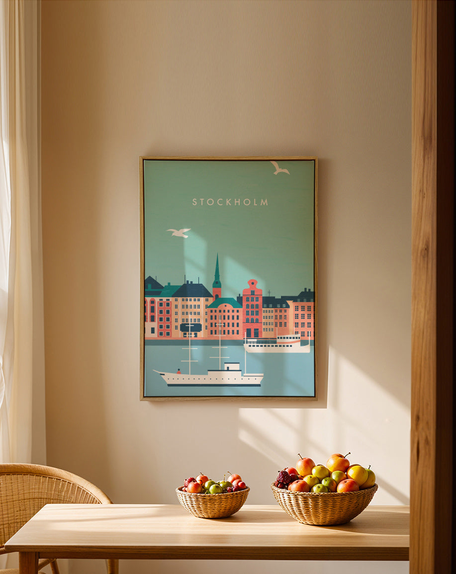 Stockholm - Framed canvas in an interior