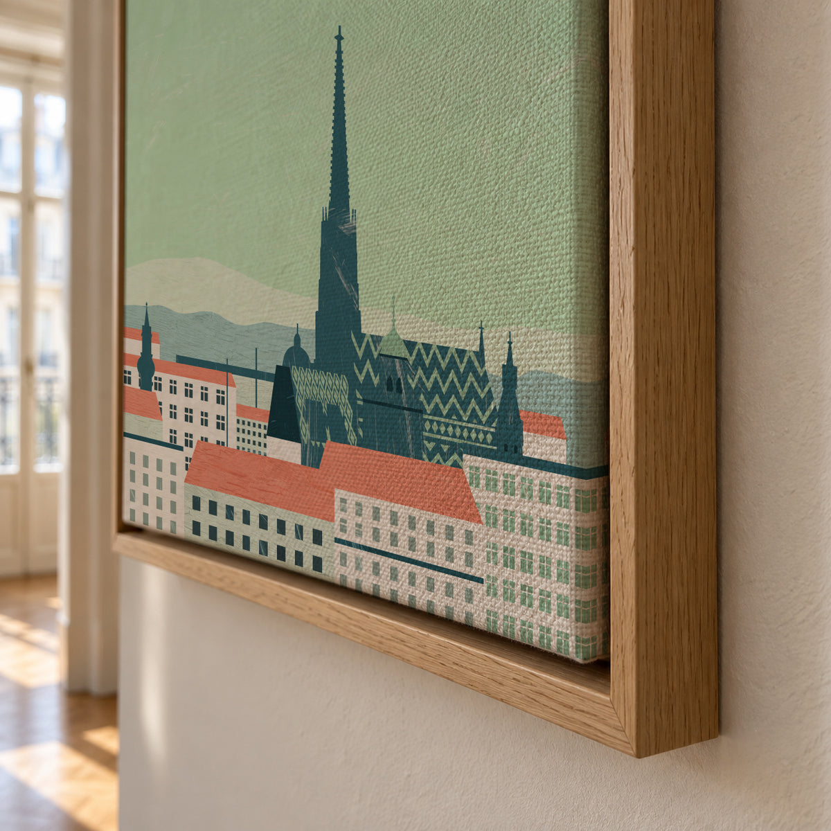 Vienna - Framed canvas detail