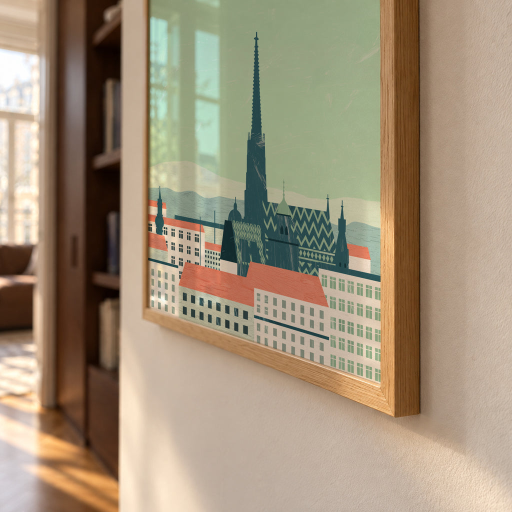 Vienna - Framed poster detail