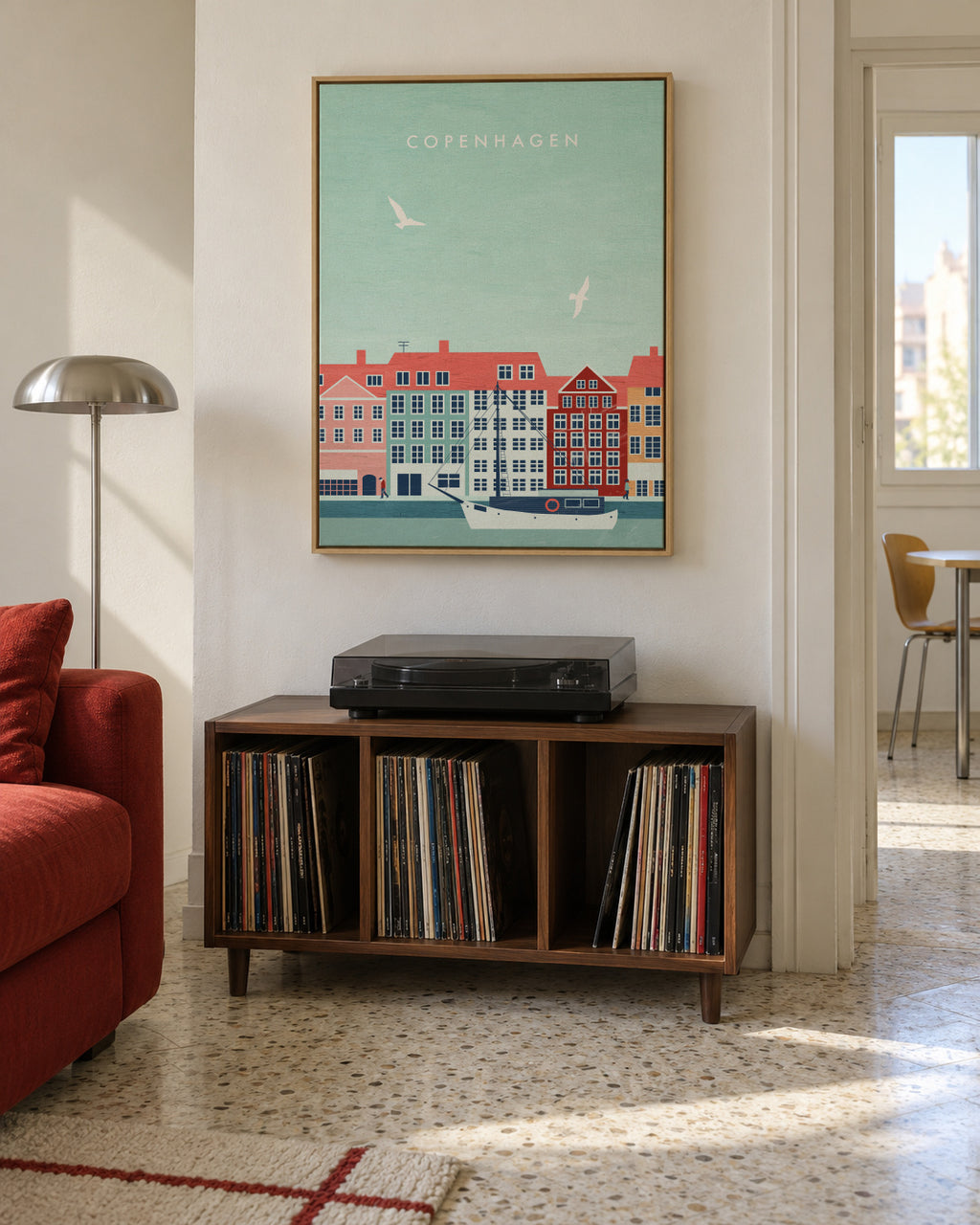 Copenhagen - Framed canvas in an interior