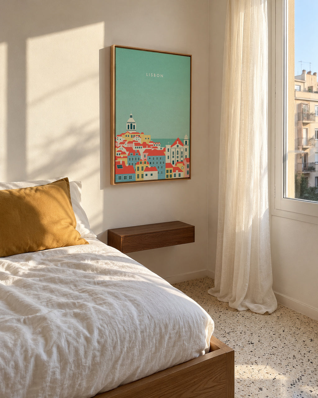 Lisbon - Framed canvas in an interior