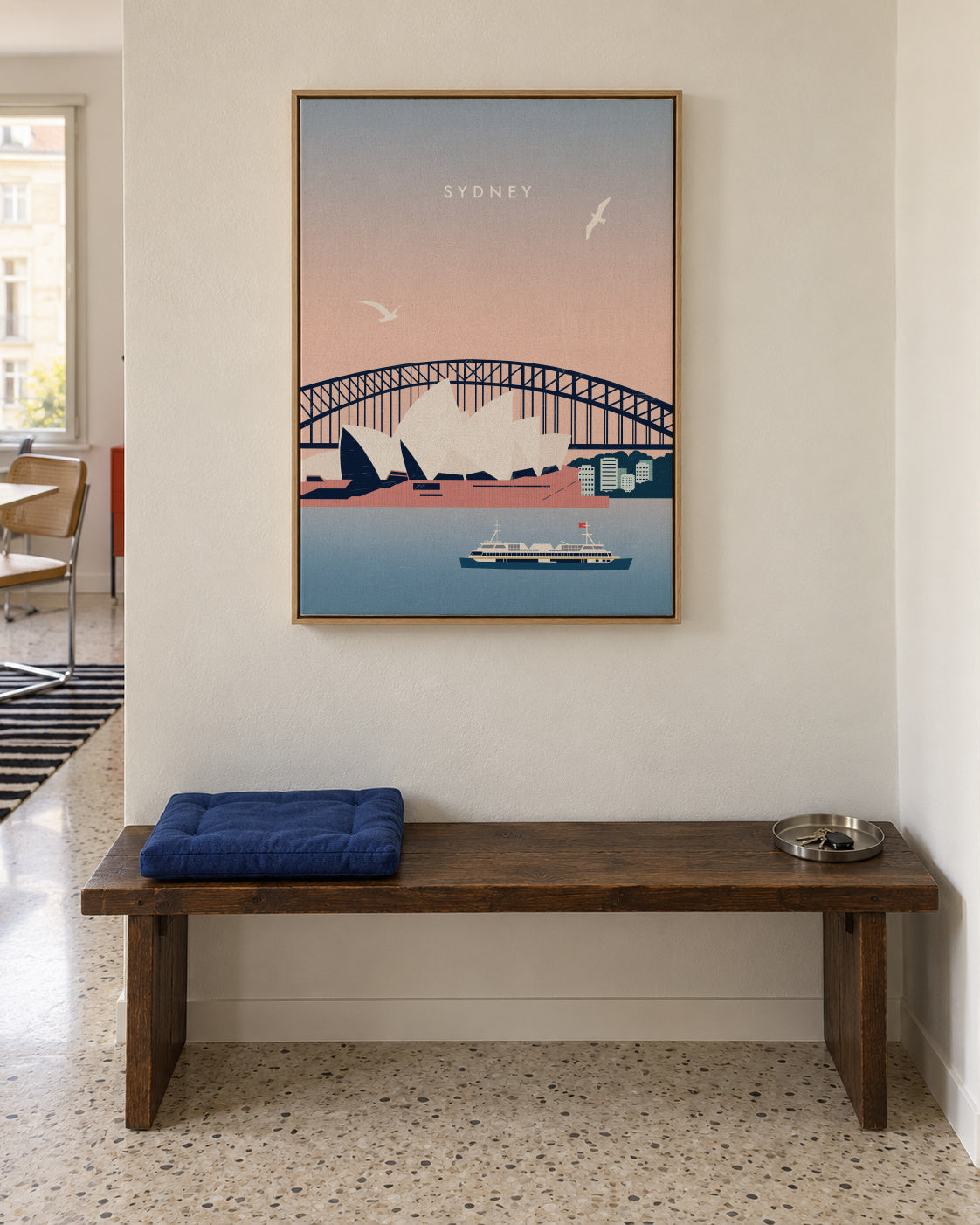 Sydney - Framed canvas in an interior