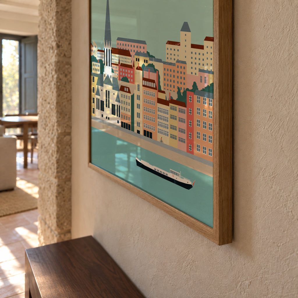 Lyon - Framed poster detail