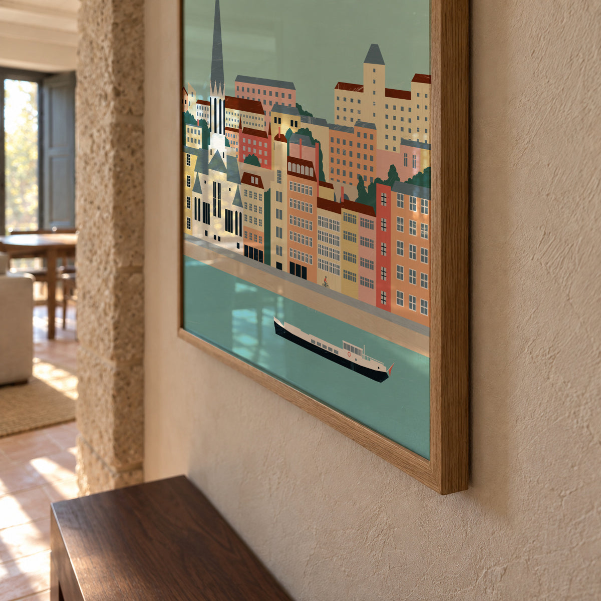 Lyon - Framed poster detail