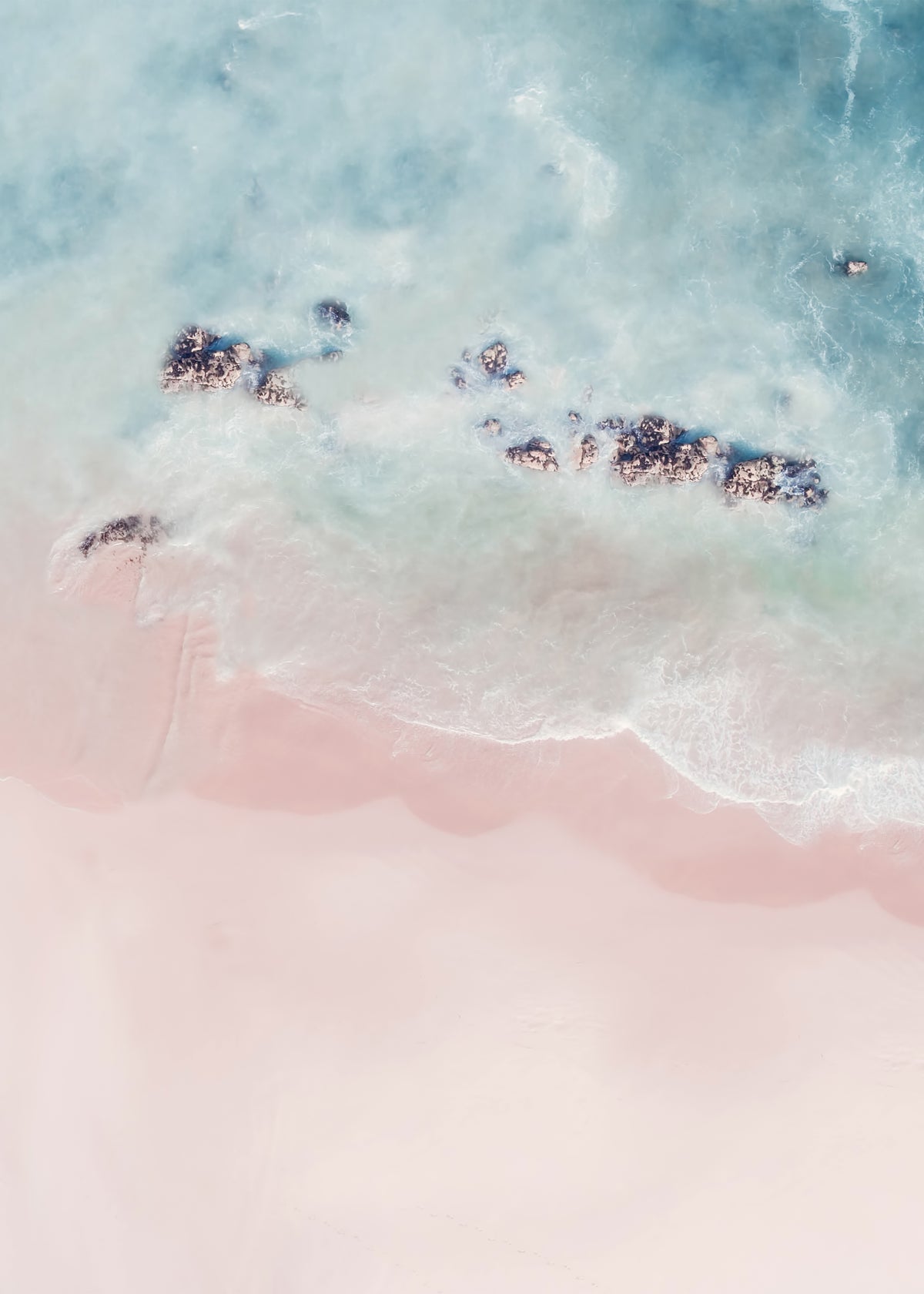 Ocean pink blush - Unframed art print