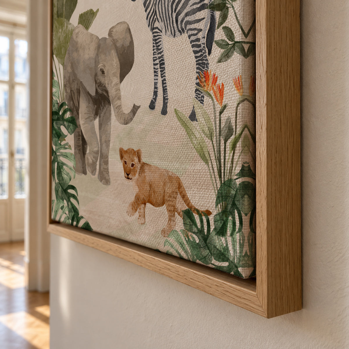 Jungle Baby's - Framed canvas detail
