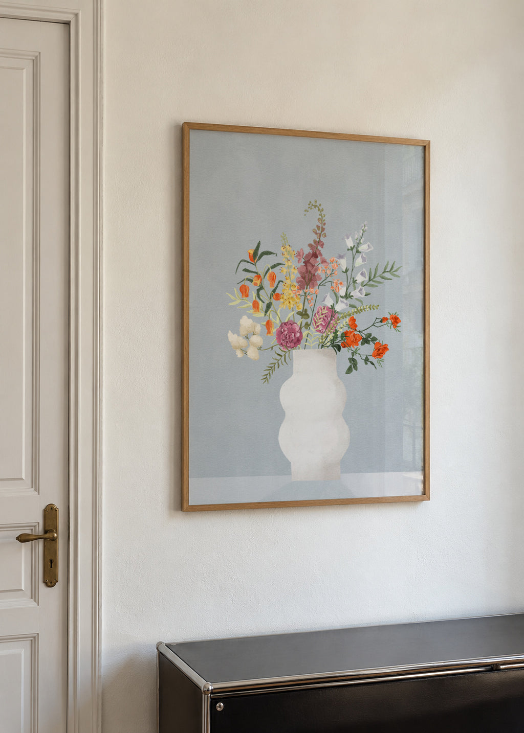 Flowers for your love - Framed poster in an interior