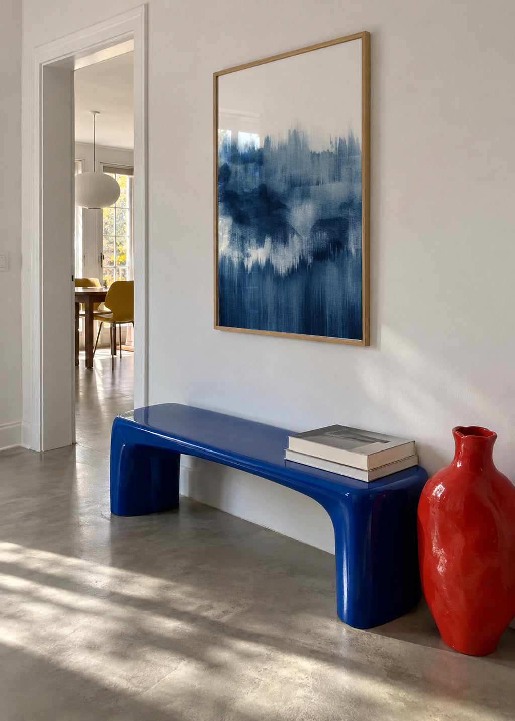 Watercolor abstraction N7 - Framed poster in an interior