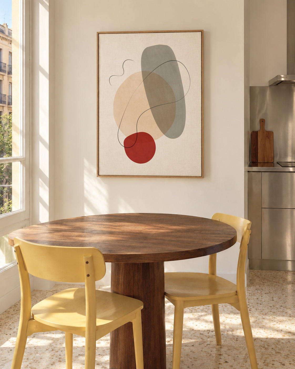 Abstract N 20 - Framed canvas in an interior