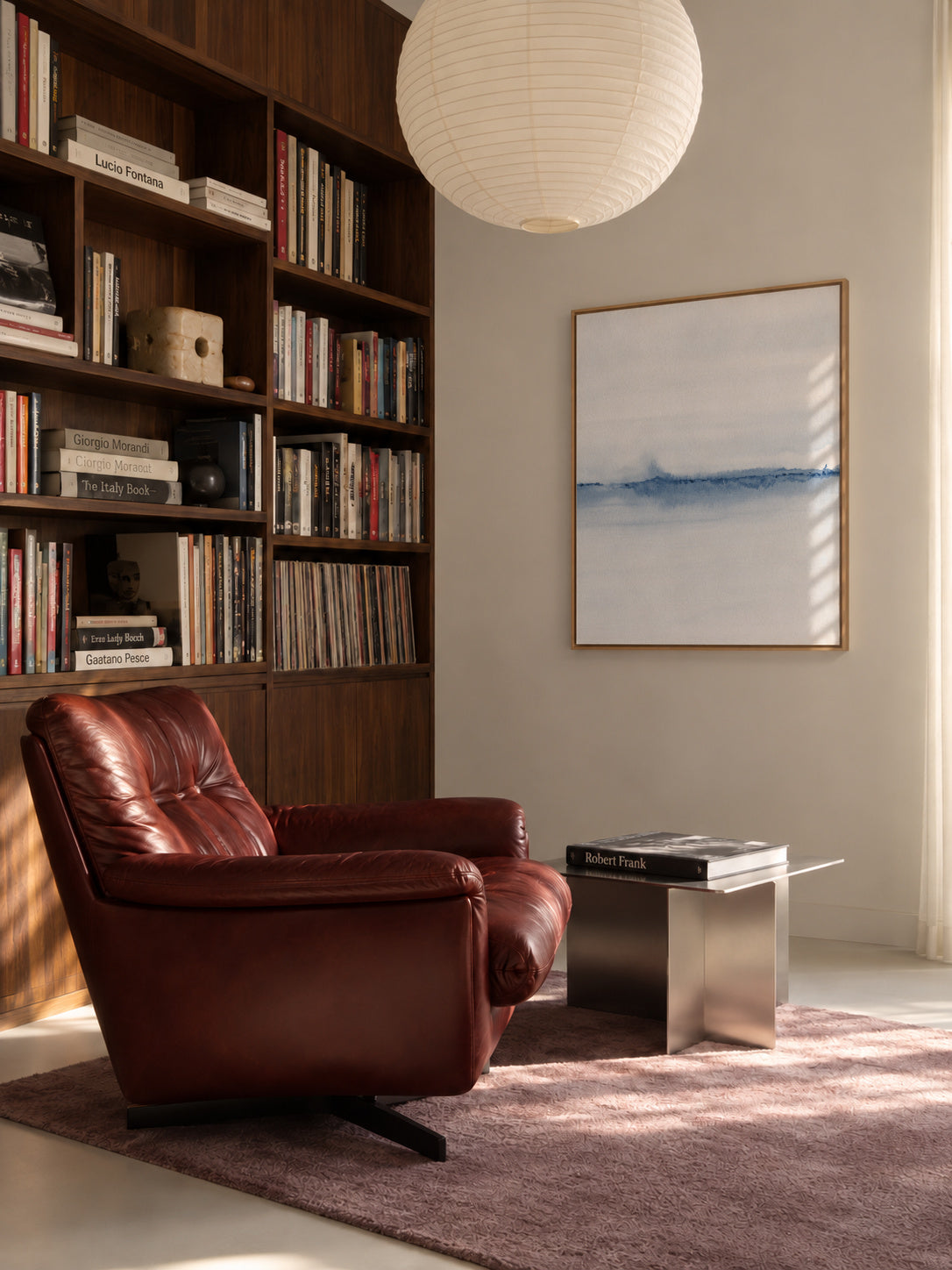 Watercolor Landscape N 29 - Framed canvas in an interior
