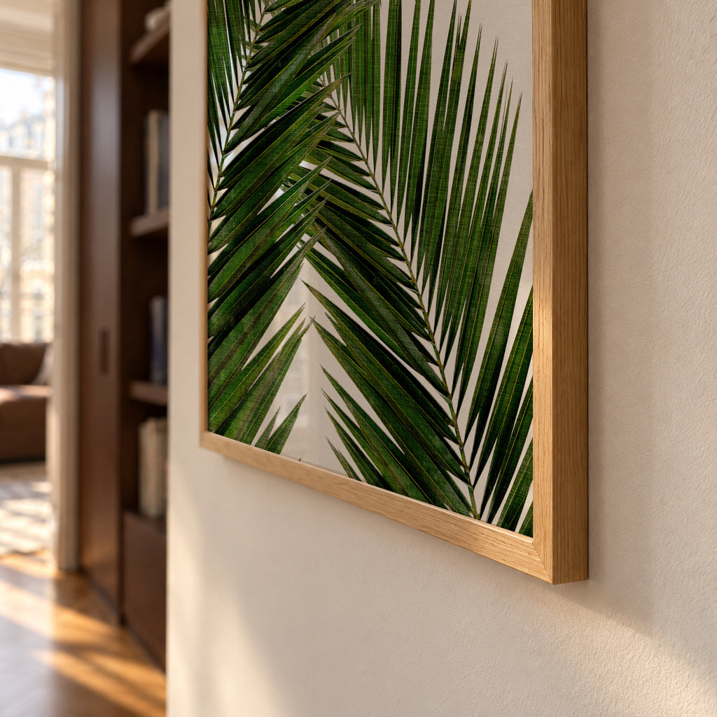 Palm Leaf III - Framed poster detail