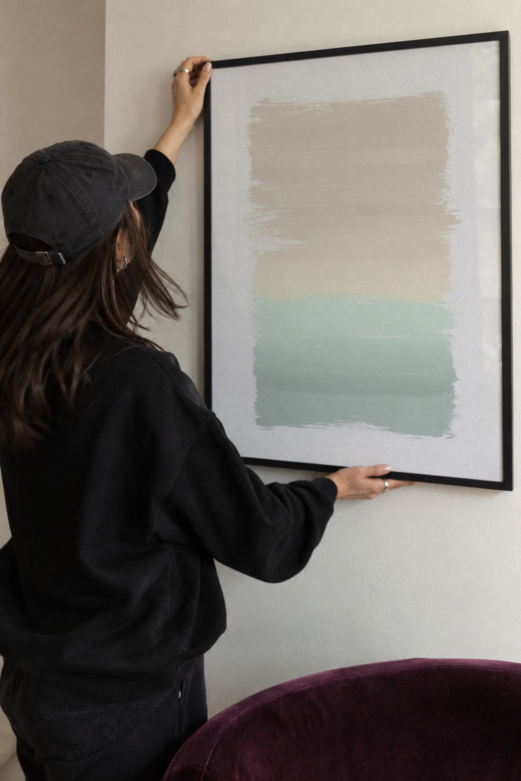 Pastel abstract - Framed poster detail