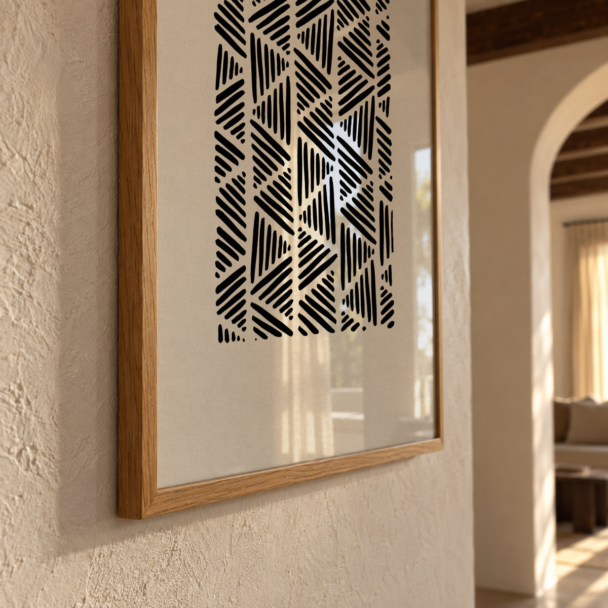 Black & white abstract I - Framed poster detail